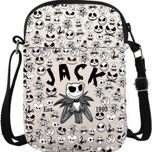 Stylish Jack 1993 Horror Movie Bag with Adjustable Strap & Multiple Pockets